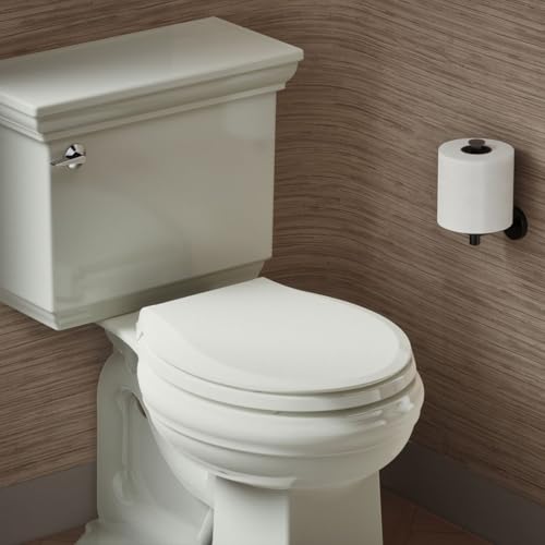 Image of KOHLER 4639-RL-NY Cachet ReadyLatch Round Toilet Seat Soft Close, Dune (Pack of 4)