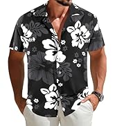 APTRO Men's Hawaiian Shirt Short Sleeve Tropical Vacation Button Down Beach Floral Palm Shirts