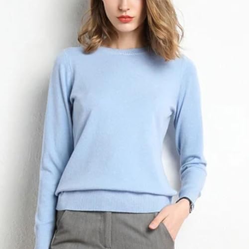 Soft Cashmere Cotton Blended Knitted Women Sweaters Pullovers Jersey Jumper Pull3