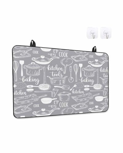 Stove Top Covers for Electric Stove, Grey Kitchenware Kitchen Glass