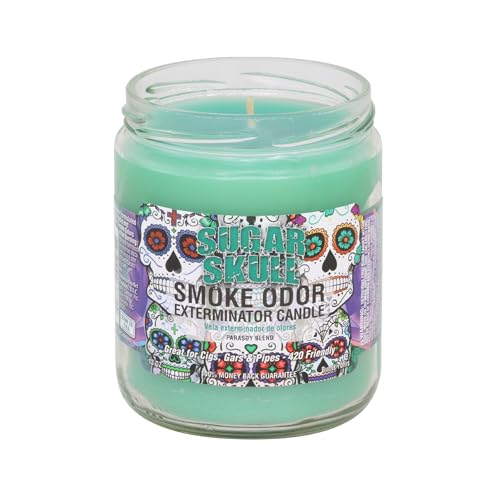 Smoke Odor Exterminator, Sugar Skull 13oz Jar Candle, 13 oz, 13 Ounce