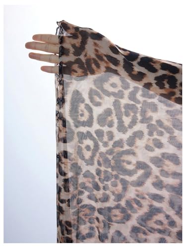 Women's Cheetah Beach Skirts Y2K Sarong Knot Side Bathing Suit Cover Up Rave Resort Outfits4