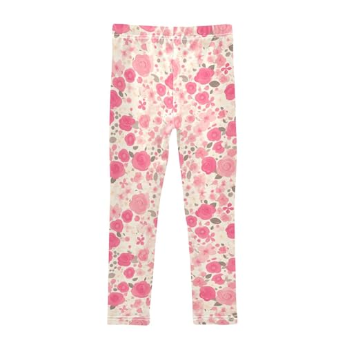 Cute Rose Kids Baby Girls Legging Stretch Full Length Activewear Exercise2