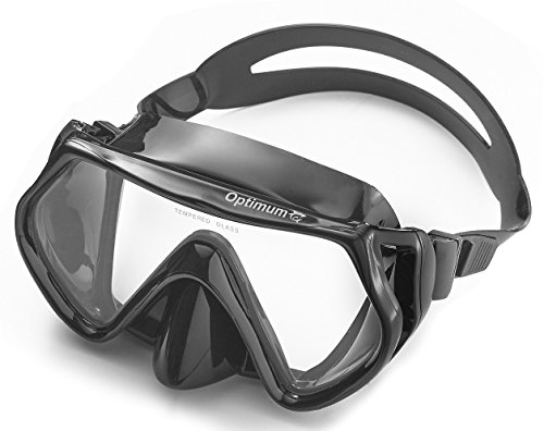 Optimum Diving Mask, Scuba Diving, Free Diving, Snorkeling Mask, Adults, Flexible Silicone, Tempered Glass Lens, The Optimum Mask, For Comfort, Clarity And Durability, Perfect Dives Every Time.