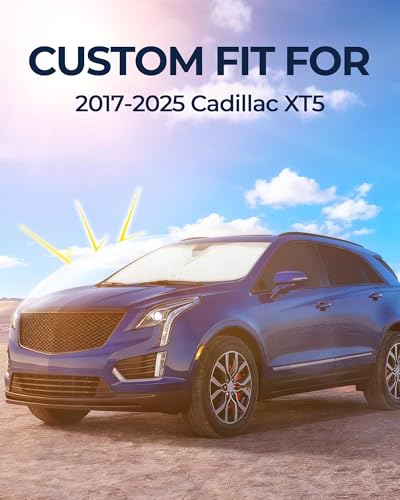 Image of for Cadillac XT5 2017-2025 Car Window Shades, 8pcs Privacy Sun Shade Set for Front Windshield Side and Rear Windows, Full Window Covers Keeps Vehicle Cool for Camping Napping