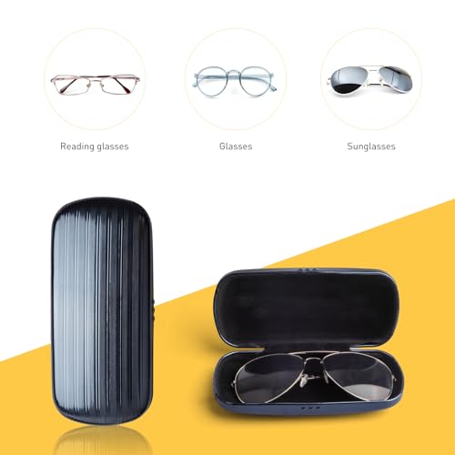 Image of Hard Shell Sunglasses Case, Portable Aluminum Alloy Glasses Case Protective Eyeglasses Cases for Men Women
