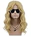 VGbeaty Men Women Long Curly Light Blonde California Hard 80s 70s Rocker Wig Halloween Costume Cosplay Anime Wig