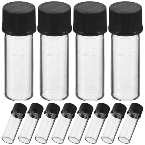 Mini botellas de vidrio rellenables con tapa hermética para aceites esenciales