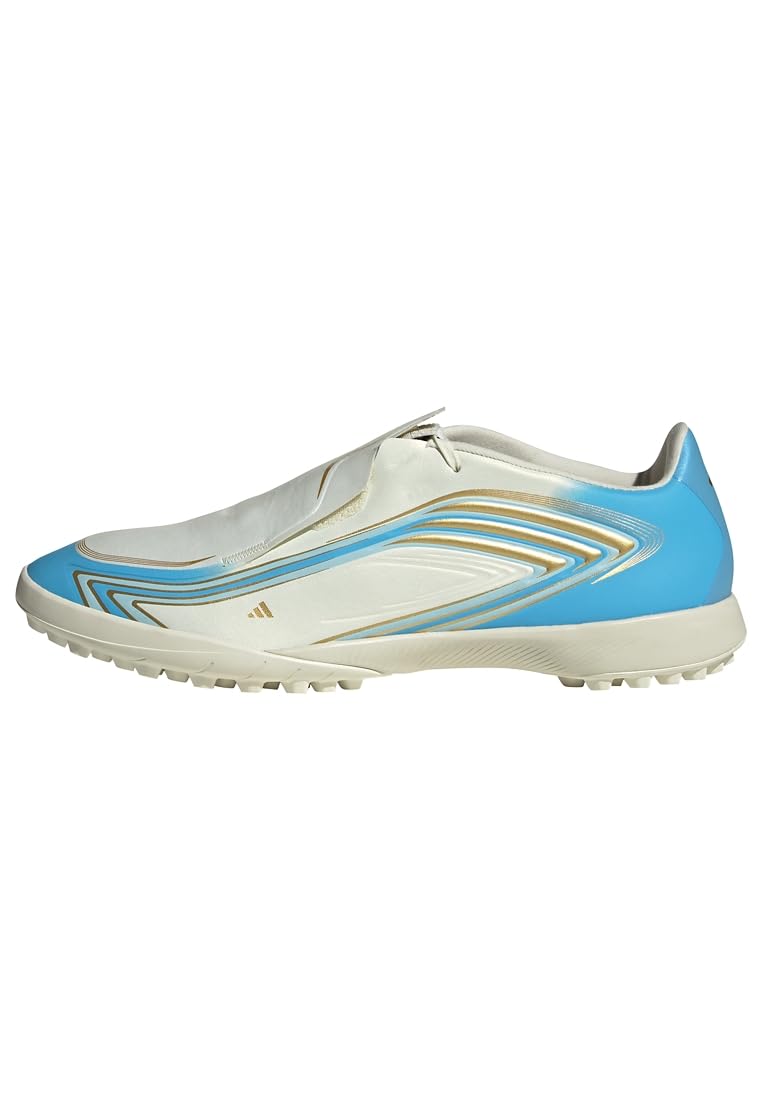 adidas Unisex F50 Messi League Turf Football Shoes, Ivory/semi Blue Burst/Icey Blue, 12 UK