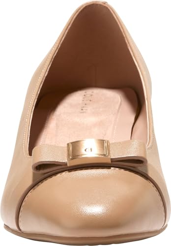 Cole Haan Cole Haan Women's Shoes - Go-to Malta Bow Wedges, Tuscan Sand Leather, 8-B US