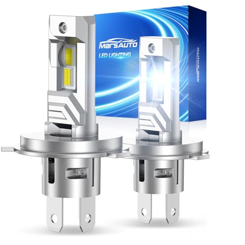 Image of Marsauto - H4 Halogen Headlight Bulb - High-Performance Car Headlight - Halogen Light with No Glare - for Automotive - 2 Bulbs