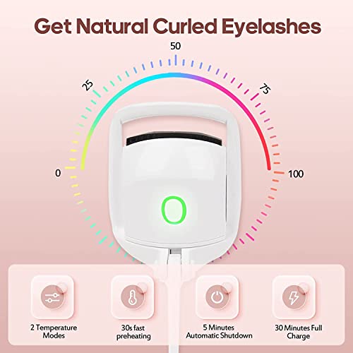 Heated Eyelash Curlers, Eyelash Curlers, Sensing Heating Silicone Pad, 2 Modes Heated Quickly, Easy To Curl, Natural And Lasting Eyelashes, Eyelash Makeup Tools #TOP5