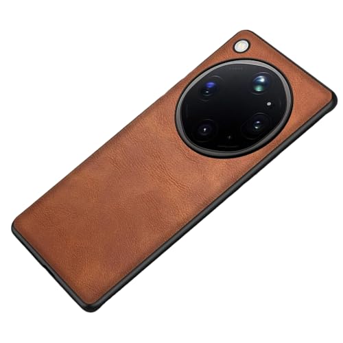 Image of for Oppo Find X9 Ultra 5G Case Retro Leather Coated PC + TPU Phone Cover - Brown
