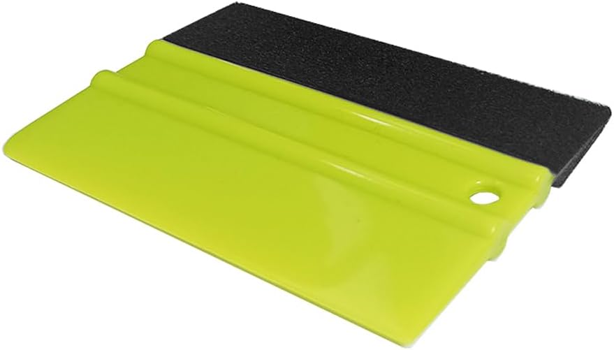 5pcs Vinyl Squeegee 4 Inch Car Vinyl Scraper Decal Applicator Window Tint Wallpaper Smoothing Tool with 10pcs Black Fabric Felt Edge(Green)