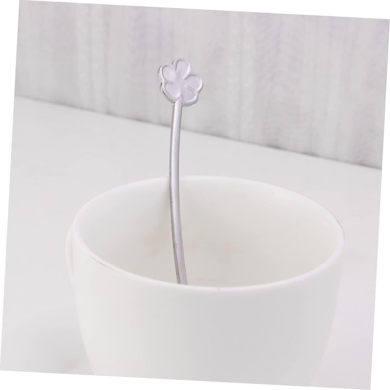4pcs Soup Spoon Drinking Spoon Tea Mug Spoon Dinner Spoon Decorative Spoon Teaspoon Flower Sugar Spoon/416 (Color : 1 Size : 13.6 * 2.5 * 0.5cmx3pcs) (1 13.7 * 2.5 * 0.5cm)