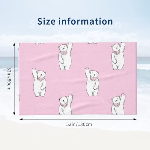 Serviette de bain très absorbante rose en microfibre 81x132 cm - 4
