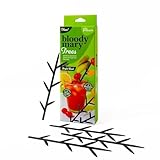 Nod Products BMT-BB The Bloody Mary Tree Drink Garnish Pick and Holder, Stainless Steel, Bright Black, Set of 4