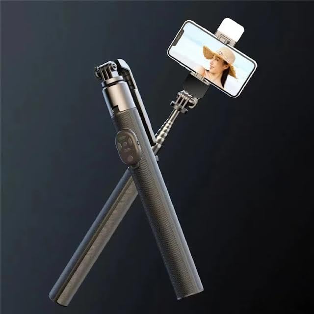 Image of Prolet 170cm Selfie Stick with Tripod, Bluetooth Selfie Stick Tripod, 170CM / 67inch Extra Long Selfie StickTripod Remote Control (Black, Remote Included, with Light)-Black