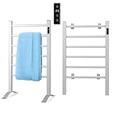 ★SÉCHOIR PRATIQUE★La température du chauffage est réglée de 3℃ à 60℃, et vous pouvez observer la situation de température en temps réel sur l’écran. Lorsque la température du produit atteint plus de 73℃, la protection contre la surchauffe est automatiquement activée pour éviter tout danger. Le sèche-serviettes dispose également d’une fonction de minuterie automatique de 0 à 8 heures pour votre commodité.