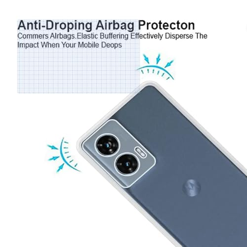 Image of DIZORO Case for Motorola Edge 50 Fusion 5G, Military Grade Drop Protection Phone Case, Yellowing Resistant, Anti-Scratch Hard PC Back, Shockproof Hard Ultra-Thin Protective Cover, Clear
