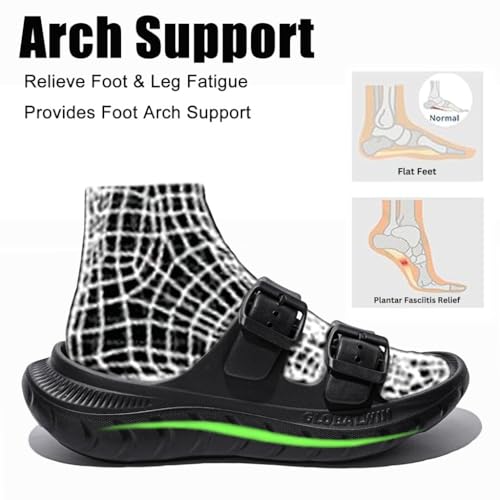 GLOBALWIN Recovery Slides For Women Mia Summer Sandals With Comfortable Arch Support Indoor Outdoor Cloud Slippers Reduce Stress on Feet Lightweight Black Size 7M - image 5
