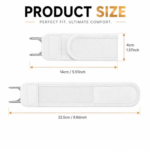Image of PUJI Buckleless Belt for Men & Women - Elastic Stretch Waist Belt with Metal Hook, Invisible Everyday Work Belt, Black, Brown, White (2 pcs)