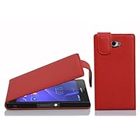 CADORABO Custodia in design flip realizzato in similpelle testurizzata CUSTODIA per Xperia M2 / M2 AQUA, Verde Limone