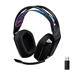 Logitech G535 Lightspeed Wireless Gaming Headset - Lightweight on-Ear Headphones, flip to Mute mic, Stereo, USB Rechargeable - Black