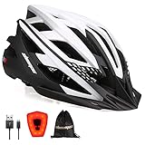 【Tamaño ajustable】: los cascos de bicicleta para hombre con dial en la espalda y correas ajustables le permiten llevar el casco en la posición correcta, justo debajo del hueso occipital, acunando perfectamente su cabeza, para una sensación de comodidad tranquilizadora. tamaño de la cabeza: 57-62 cm / 22.44 '' -24.41 '' satisface la demanda de la mayoría de ciclistas.