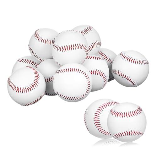 Toddmomy 12-Pack Official Baseballs Practice Baseballs Training Balls Heavy for Batting Practice