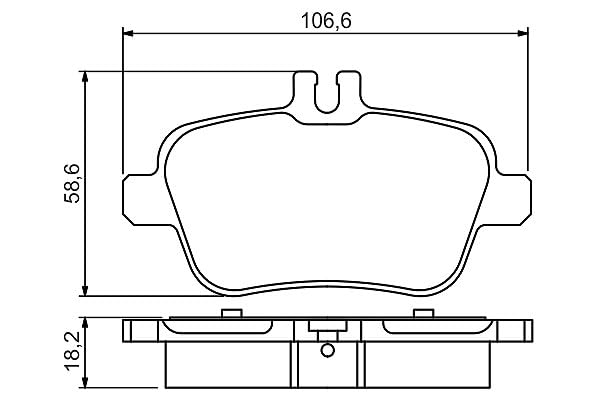Bosch Fren Balatası Arka Mercedes-Benz A Serisi A 160 15-18, A 180 12-18, A 200 12-18, A 220 4Matic 14-18, A 250 12-18, A 160 986495348 BP1640