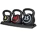 Venbytech for Wide 3PCS Kettlebell Exercise Fitness Weight Set Include 5 lbs 10 lbs 15lbs