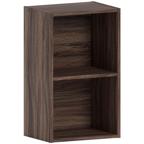 Struttura robusta e resistente. La libreria a cubi a 2 ripiani Oxford è realizzata in truciolato e pannello di fibra a media densità (MDF), che rende la struttura robusta e affidabile. Può sostenere in modo sicuro una varietà di oggetti, tra cui libri, DVD, oggetti d'arredamento e altri elementi essenziali per la casa, rendendola una soluzione di stoccaggio pratica e funzionale.