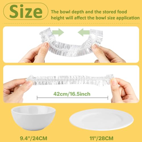 Image of MAQIHAN 300 Bowl Covers for Bread Proofing - Medium Plastic Wrap for Food