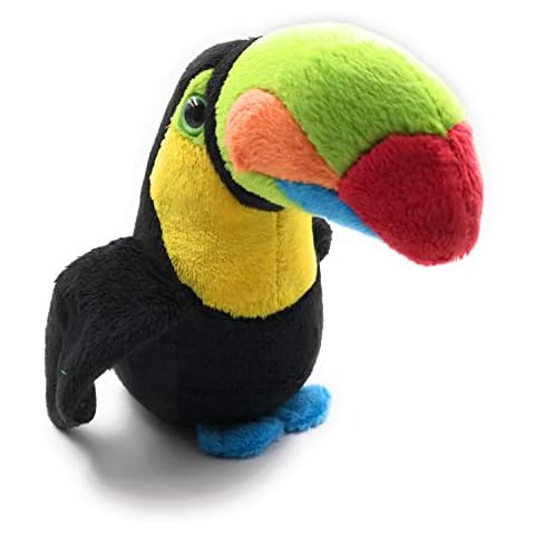 Onwomania Soft toy cuddly toy fabric animal toucan black bird 15 cm Cover