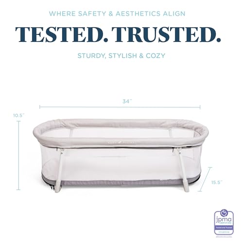 Baby Delight Snuggle Nest Bassinet, Portable Baby Bed, for Infants 0 – 5 Months, Driftwood Grey - Image 5