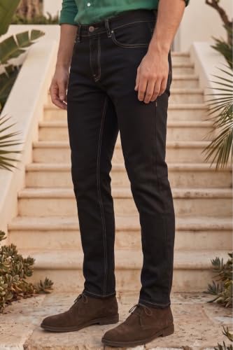 Image of Louis Philippe Men's Slim Fit Stretch Fabric for Comfort Premium wash Aesthetic Authentic Twill and Durable Jeans