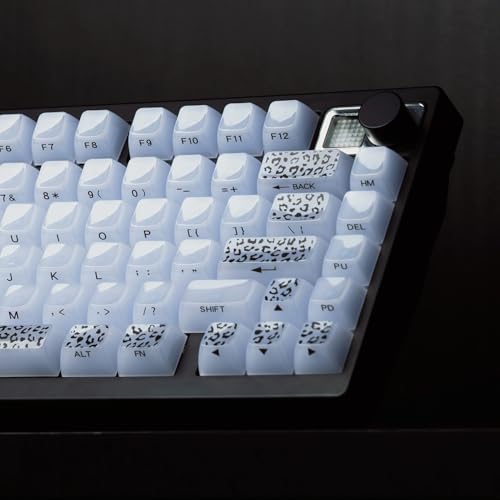 Image of Womier Keyboard Keycaps Jelly, White Ceramic Keycaps Style