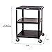 Luxor Multipurpose Adjustable Height Steel Audio Video Presentation Cart with 3 Shelves