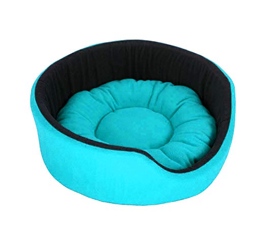 Image of Fluffy's Polyester Luxurious Both Side Soft Dog /Cat Bed (Sky Blue, Medium)