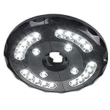 LEESONS 24 LED 12000 Lux Cordless Clamp Light Lamp For 8 9 10 13' Outdoor Patio Umbrella