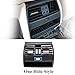 QOYGZ Car Fresh Rear Air Conditioner AC Vent Grille Panel Outlet Cover Trim for BMW 7 Series F01 F02 750I 750Li 64229118249 2009-2016(Black-Two Holes)
