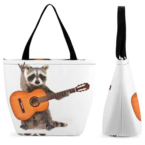 Sac à main ratons laveurs avec guitare grand volume pour organiser vos affaires de voyage