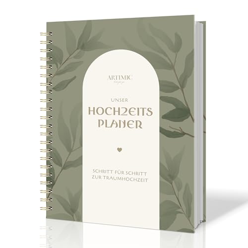 BIROYAL Hochzeitsplaner Deutsch für den großen Tag 160 Seiten Wedding Planner mit Terminplan Checklisten Zeitplan und Tipps Hochzeit Buch mit Kalender Tolles Geschenk zur Verlobung - DIN A4