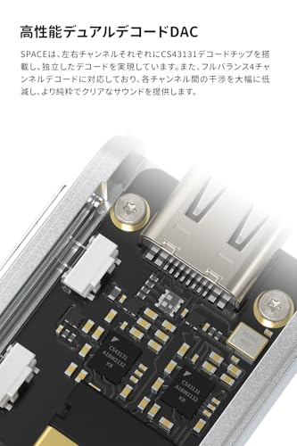 Image of TANCHJIM Space HiFi All-in-one Small Tail Decoding Ear Amplifier Portable Decoding Ear Put 3.5mm&4.4mm Output Silver Color