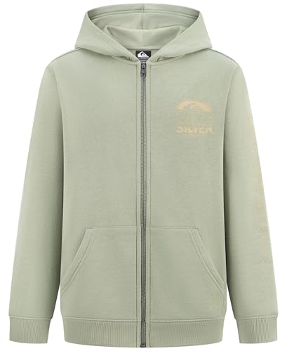 Quiksilver Boys' Full-Zip Fleece Hoodie Sweatshirt with Front Pouch Pocket