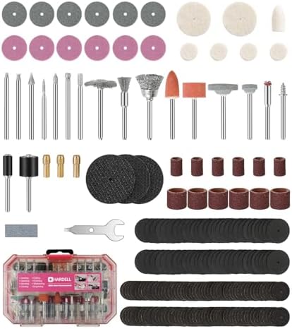 HARDELL Rotary Tool Accessories. 227pcs Power Rotary Tool Accessories Kit. 1/8(3.2mm) Diameter S...