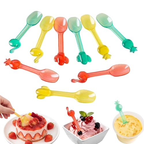 27pcs Reusable Mini Ice Cream Spoons - Colorful Gelato Spoons for Ice Cream & Desserts