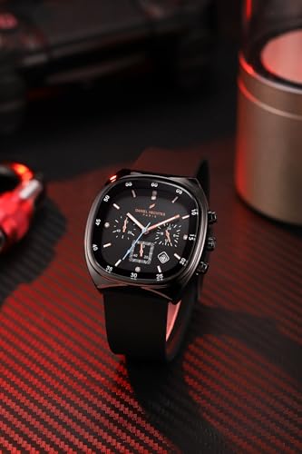 Image of Daniel Hechter Paris Bercy Collection Modern Multi Functional Watch for Men with Square Dial and Silicon Band-DHM1001