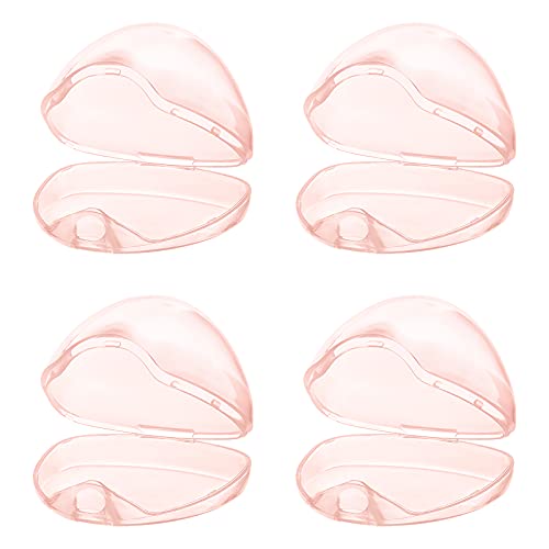 Image of Accmor Pacifier Case, Pacifier Holder Case, Pacifier Container for Travel, BPA Free,Transparent Pink, 4 Pack